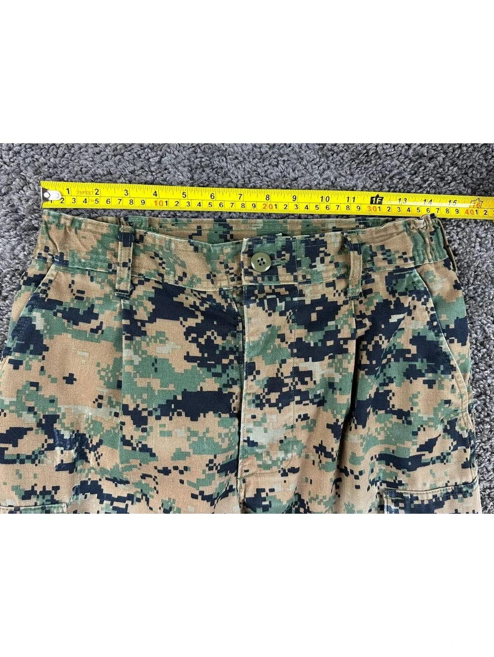 USMC Woodland MARPAT Combat Utility Pants Long Military Cargo Trousers Sz Small